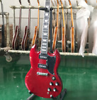 Custom SG Electric Guitar Red P90 Pickups Chrome Hardware Guitar Free Shipping