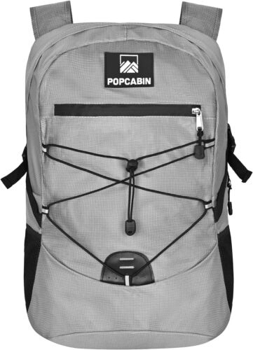 Lightweight Packable Backpack Foldable Waterproof Bag 35L Storage Gray