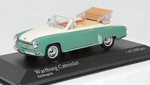1/43 Minichamps 430 015934 Wartburg 312 cabriolet 1958 cream/green MIB