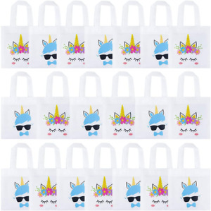 20 Pack Unicorn Party Bags, Reusable Treat Gift Goody For Favors, Boys