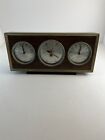 Vintage Airguide Brass Weather Station Mid Century Thermometer Hygrometer WORKS