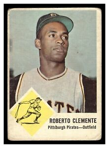1963 FLEER ROBERTO CLEMENTE #56 PITTSBURGH PIRATES HOF LOWER GRADE LOOKS OK