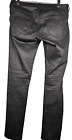 H&M &Denim Size 29x32 Shiny Leather Denim Like Skinny Leg Low Rise Black Pants