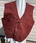 Frontier Classics Double Breasted Men's Vest, Size 3XL, Crimson