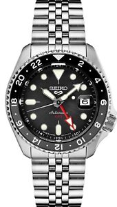 Seiko 5 Five Sports SSK001 SKX GMT Automatic Watch 100 Meter Black Dial USA