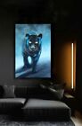 Original acrylic painting on canvas abstract black panther modern wall art