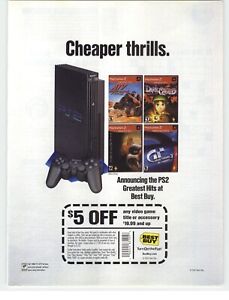 2002 BEST BUY Playstation PS2 Video Game System Coupon Vintage Print Ad/Poster