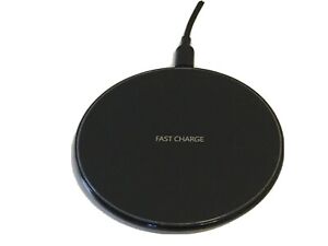 Ultra-slim Qi Certified Fast Wireless Charging Pad - Black