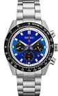 Seiko Speedtimer Solar Chronograph Blue Dial 41.1mm Watch SSC931