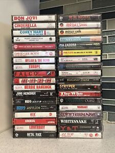 Metal / Hard Rock Cassette Tape Lot of 36, pre owned