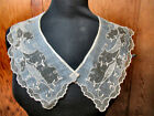 Vintage Lady's Dress Collar Sheer Lace & Whitework Embroidery