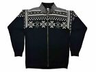 Mens L Dale of Norway Dovre Full Zip Jacket Sweater Cardigan Fair Isle Wool