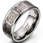 8mm Men's Tungsten Carbide Ring Comfort Fit Laser Celtic Cross Wedding Band