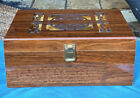 Large Carved Ornate Wood box With hinged lid 11”x 7.25”x 4.5” , VTG