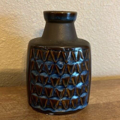 Vintage Blue Soholm vase 4” ceramic 3322 signed