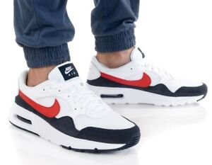 New NIKE Air Max SC Athletic Sneakers shoes casual Mens white red navy 8-13