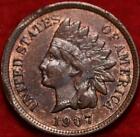 Uncirculated 1907 Philadelphia Mint Indian Head Cent