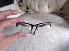 VTG 1950 Cat Eyeglasses with Bifocals Black with Rhinestones