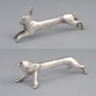 Vintage French Silver Plate Knife Rests, Animals, Rabbit or Hare, Otter, 2 pcs