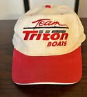 Vintage Team Triton Boats White Snapback Ball Cap Hat *READ*