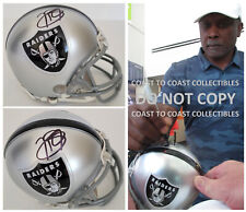 New ListingTim Brown signed Oakland Raiders football mini helmet proof COA autographed