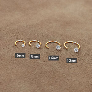 Womens 925 Sterling Silver CZ Small Huggie Hoop Earrings Trendy Stud Earrings