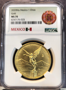 2020 MEXICO 1 ONZA GOLD LIBERTAD NGC MS 70 PERFECTION RARE LOW MINTAGE KEY DATE