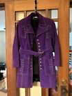 Vintage Purple Suede Trench Coat