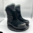 Columbia Ice Maiden Snow Boots Women 9 Black Suede  Pull On 1582-011