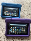 TWO 2 Amazon Fire 7 Inch Kids Edition 9th Generation 16GB  EXCELLENT CONDITION