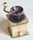 Vintage Figural Celluloid + Wood Coffee Grinder Tape Measure Wind-up