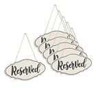 12 Inch 6 Pack Hanging Reserved Signs Wooden Signs For Wedding Reserved Seating