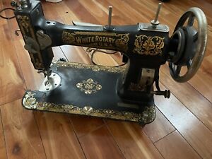 Antique White Rotary U.S.A. Sewing Machine FR 2290911 Sewing Machine
