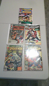 Spiderman Comic lot of 5 The Amazing Spiderman #204,250 Marvel Team Up # 85,117