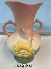 Vintage Hull Art Pottery Magnolia Ceramic Vase Double Handled 12-6 1/4 Looks New