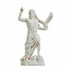 Zeus Greek God Jupiter Thunder Statue Figurine Alabaster 9.25