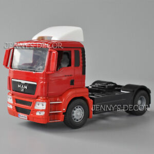 1:32 Scale Diecast Metal Model Semi Truck Toy Man TGS Tractor Miniature Replica