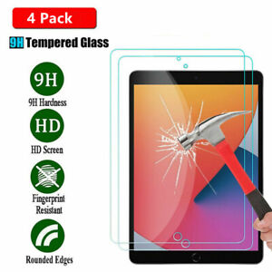 4 Pack Tempered Glass Screen Protector for iPad 6th 5th 2018 Air 2 Pro 9.7