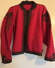 Vintage Dale of Norway Sweater Womens XL Nordic Floral Cardigan