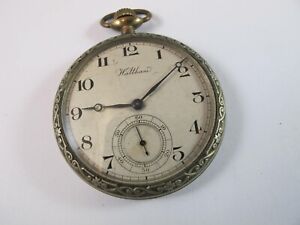 WALTHAM MENS 15J 12S POCKET WATCH WITH INTERESTING TWO TONE CASE