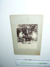 Cabinet Photograph Card Pipe smoking men playing cards with dog lying by their f