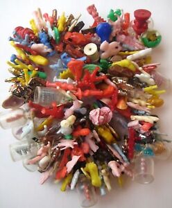 Vtg Plastic Gumball Charm Prize Collection Necklace 250+ Ship Bottle Fairy Tale
