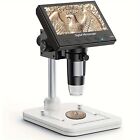 High-Resolution LCD Digital Microscope 1000x Magnification - 4.3in Screen, 8 LED