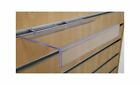 Clear Slatwall Shelves with Sign Holder 4 Inch x 10 Inch Set of 4 Retail Display