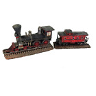 Handcrafted Large Steam Train Engine with Smokestack With Additional Locomotive