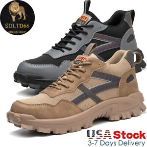 Mens Work Safety Shoes Steel Toe Indestructible Sneakers Hiking Waterproof Boots