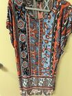 5th & Love Multiple Color Paisley S/S Dress With Back Belt & Kaftan Sleeves