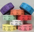 Double Stub Raffle Tickets 4 Rolls of 2000 Indiana Ticket Company Choose Colors