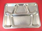 Vietnam US Navy USN 6-Compartment Stainless Steel Mess Hall Tray - Very NICE