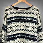 Vintage Expressions Sweater Women's XL Geometric Abstract 90s Pullover